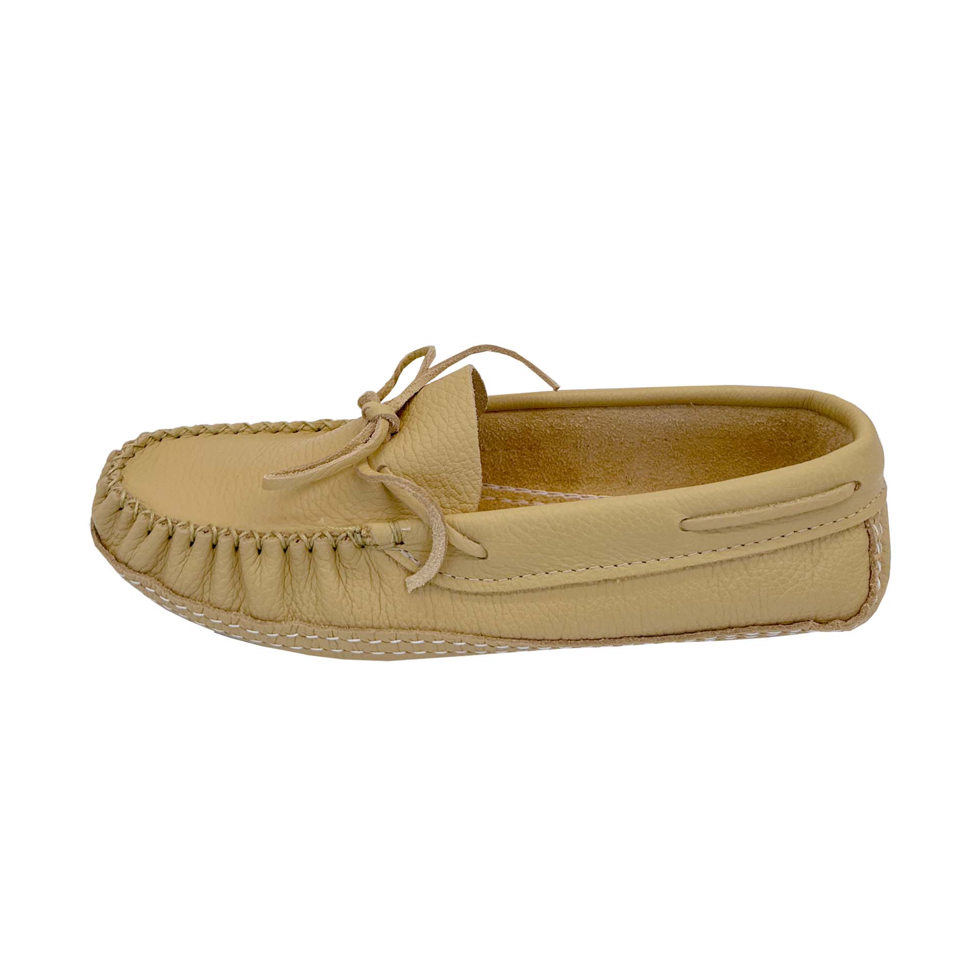 Men's Durable Wide Width Real Leather Handmade Moccasins House Shoes