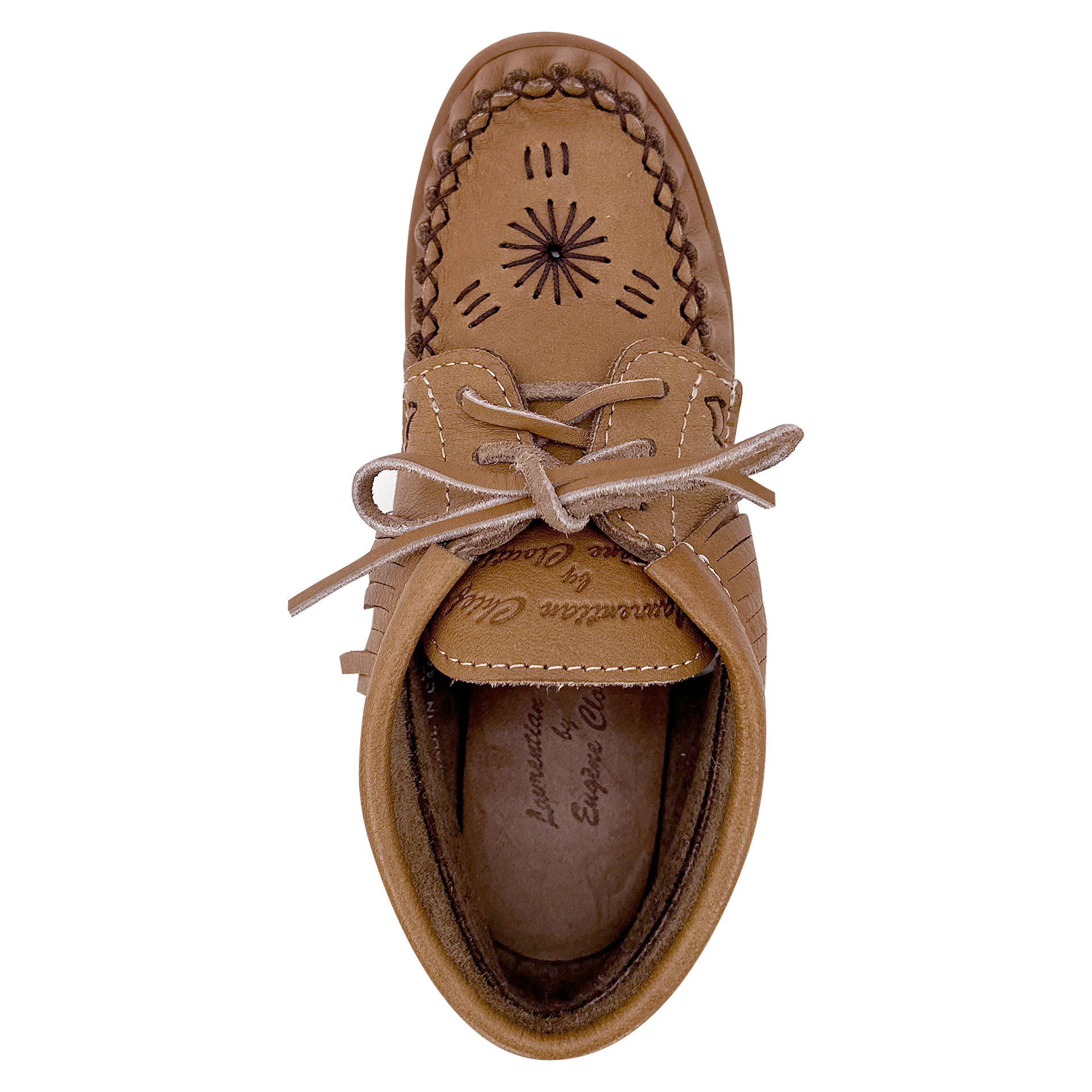 Women's Fringed Embroidered Earthing Moccasin Shoes with Copper Rivet