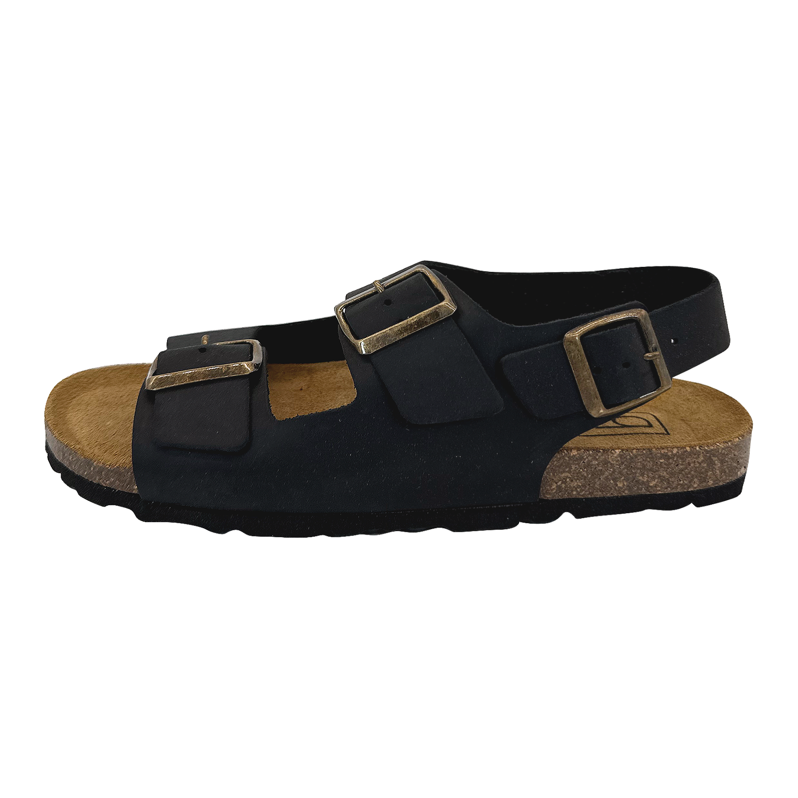 Women's Carina Black Sandals with Copper Rivet