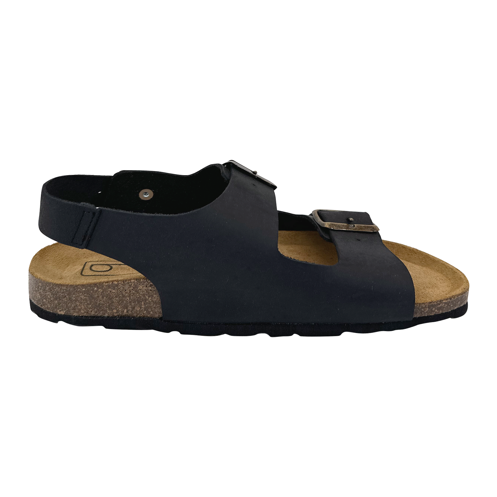 Women's Carina Black Sandals with Copper Rivet