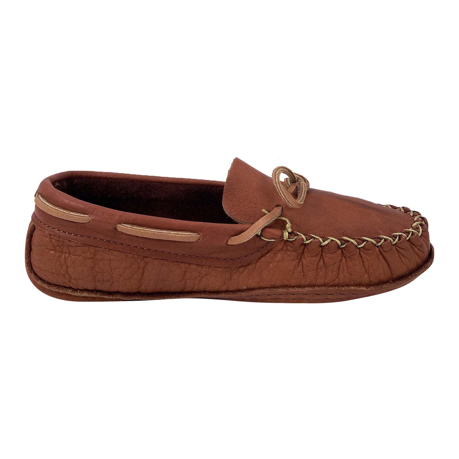 Women's Wide Bison Leather Moccasins (Final Clearance - Size 8 & 9 ONLY)