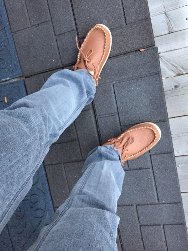 Men's Chestnut Leather Moccasin Shoes