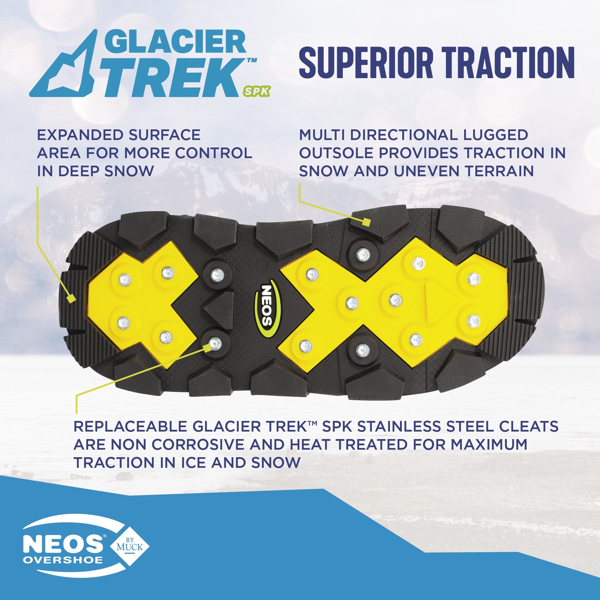 Voyager Glacier Trek Cleats Overshoes + Heel