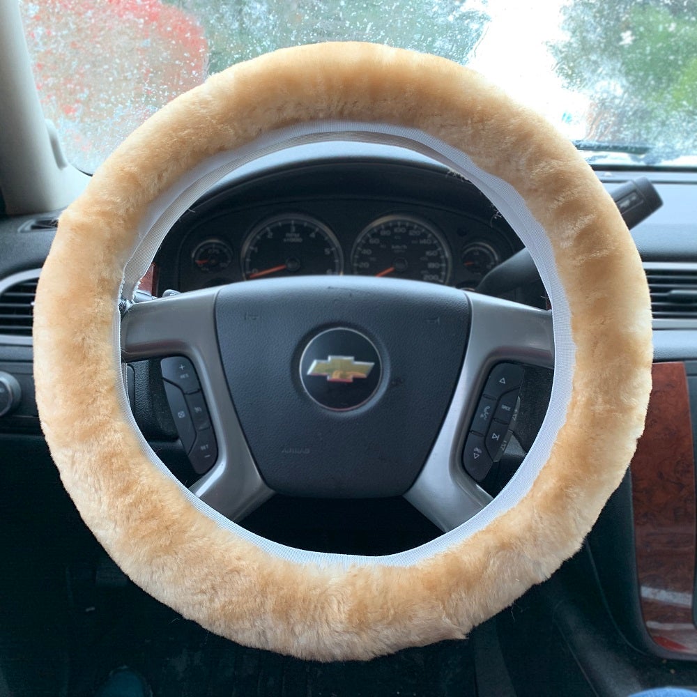 Sheepskin Steering Wheel Cover