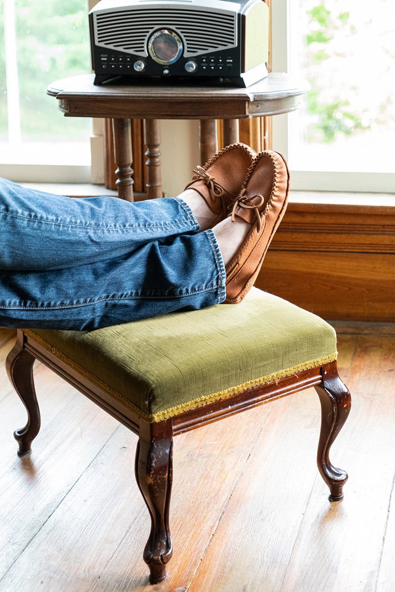 Men's Wide Buffalo Leather Moccasins