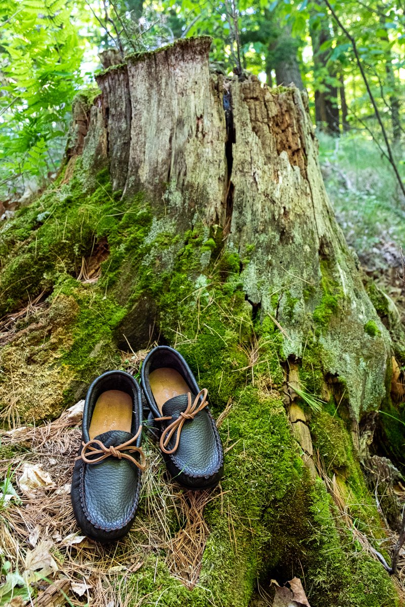 Men's Buffalo Hide Leather Moccasin Shoes