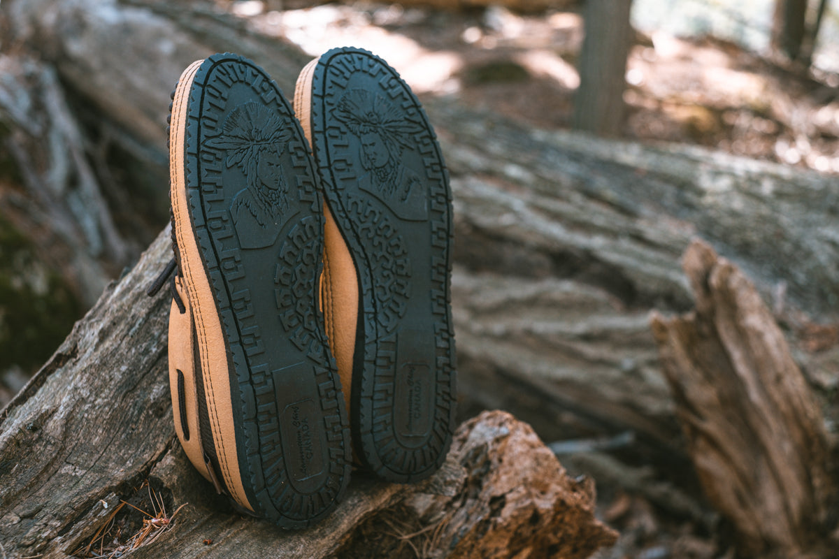 Men's Elk & Moose Hide Leather Moccasin Shoes