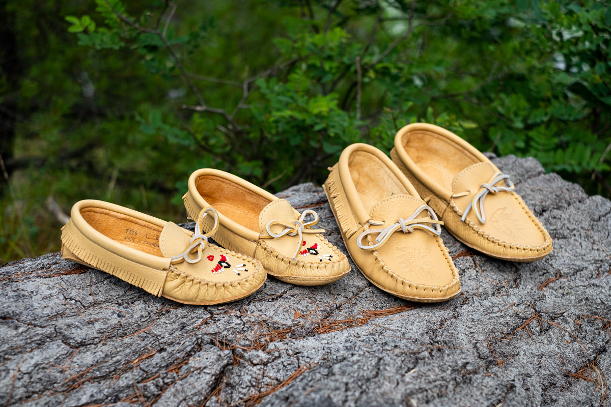 Men's Earthing Moccasins Fringed Leather