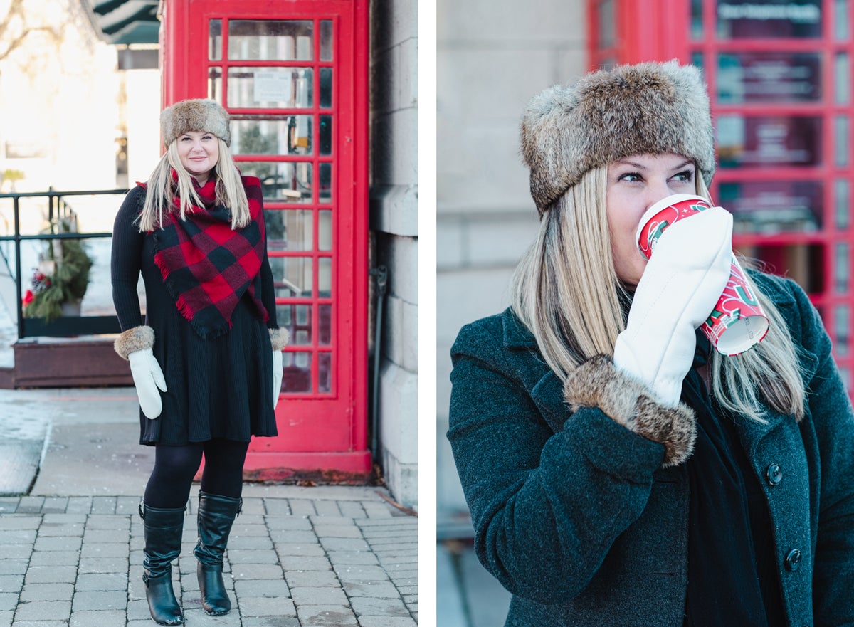 Women's Rabbit Fur Leather Mittens