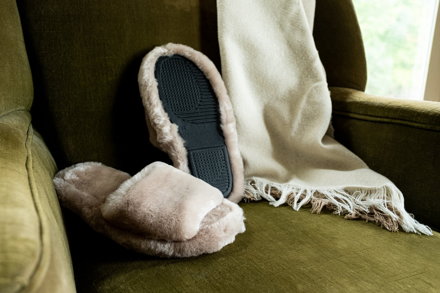 Women's Sheepskin Sandal Slippers