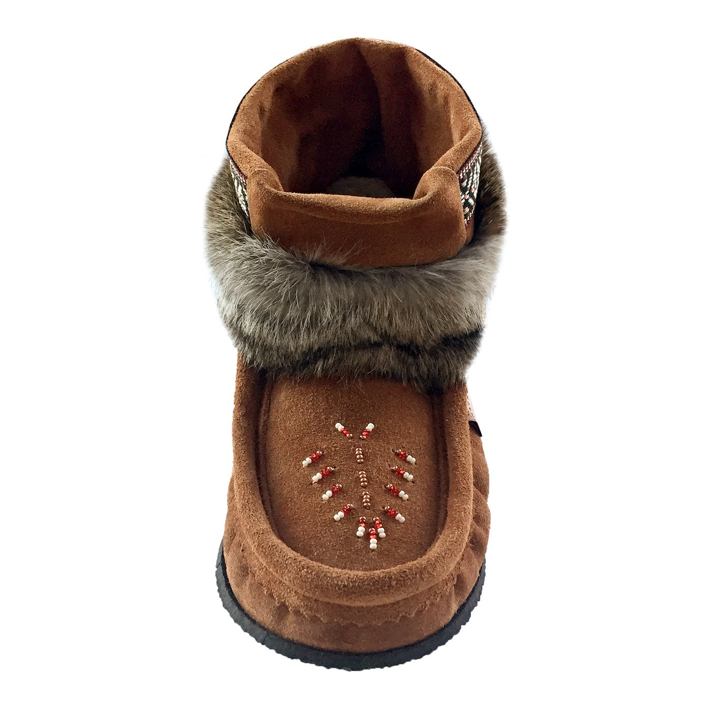 Women's Rabbit Fur Ankle Moccasin Boots