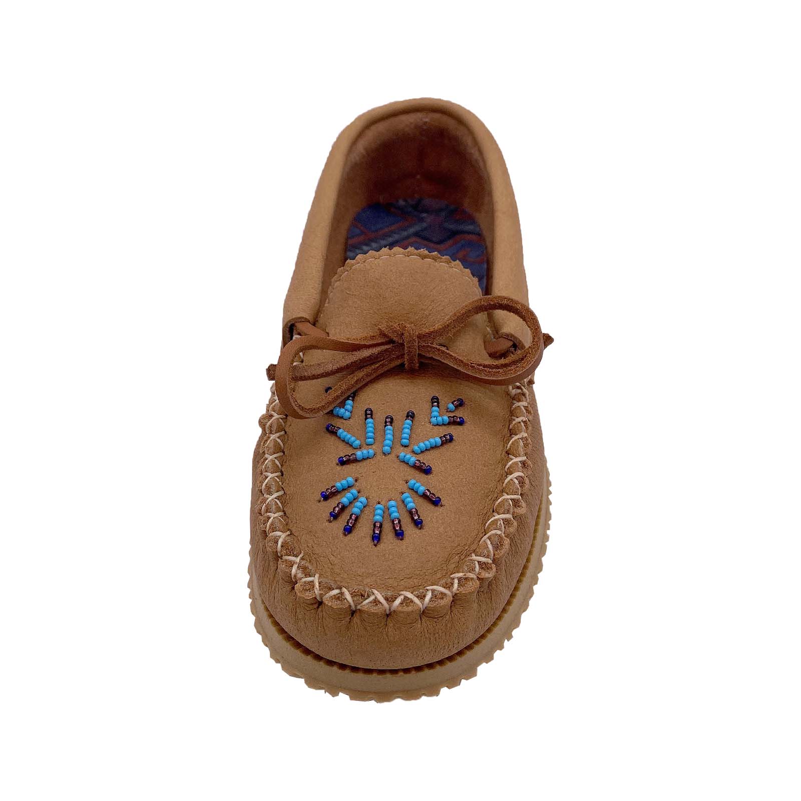 Women s Traditional Style Beaded Moccasin Shoes with Hard Outdoor Sole