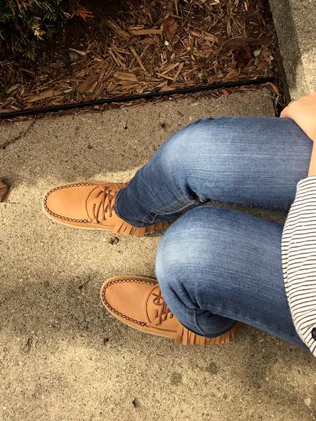 Women's Fringed Ankle Moccasin Boots
