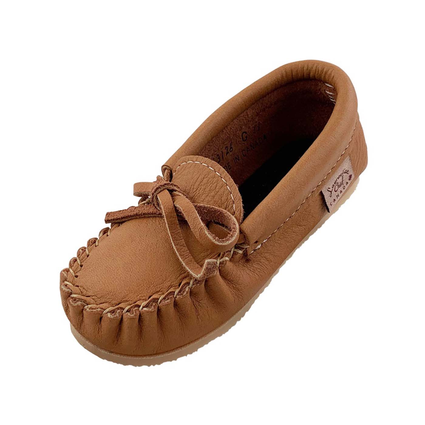 Children's Moose Hide Leather Moccasin Shoes