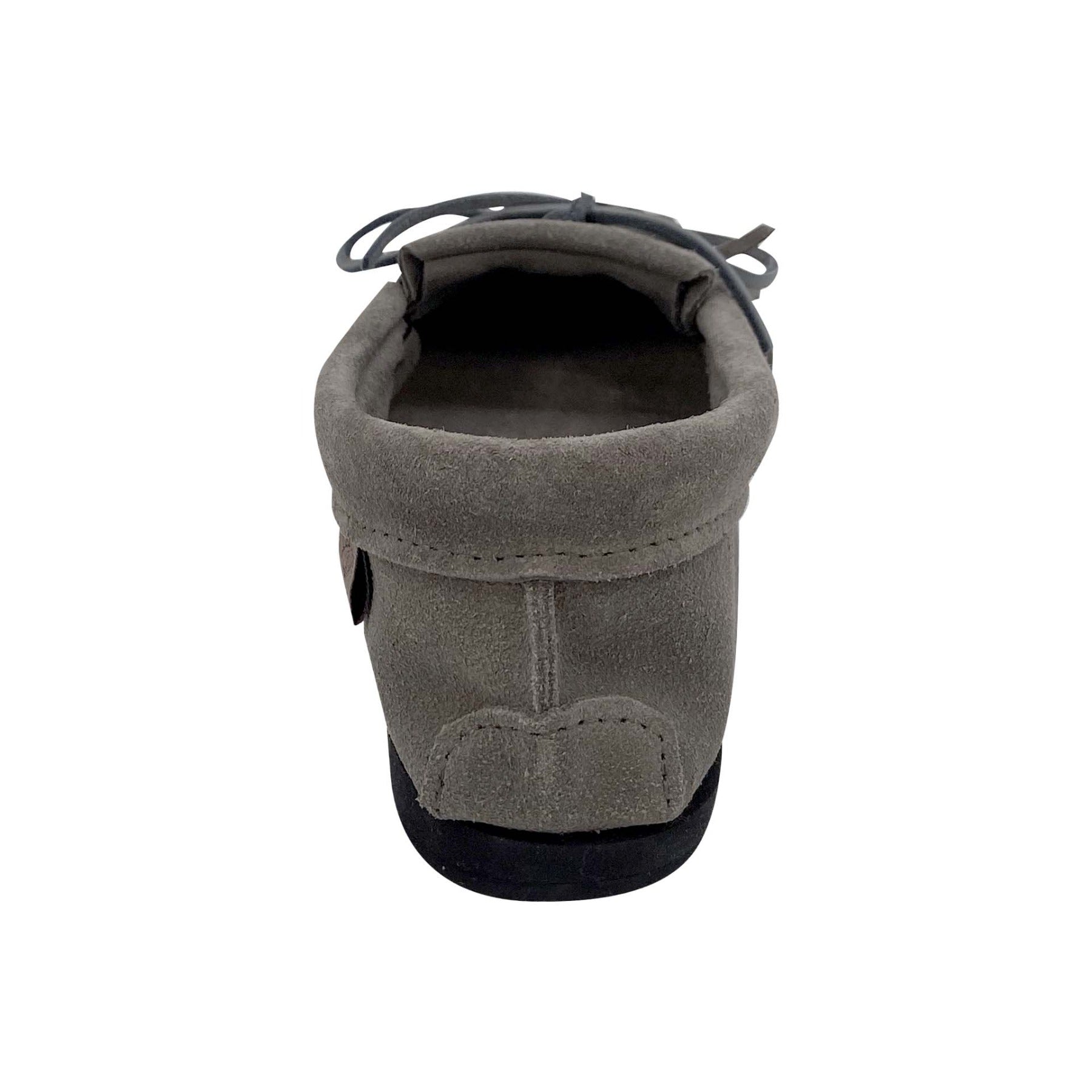 Women s Stylish Charcoal Grey Genuine Suede Fringed Moccasin Shoes