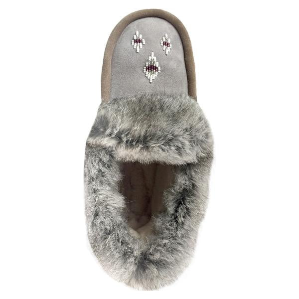 Women's Sheepskin Rabbit Fur Moccasins