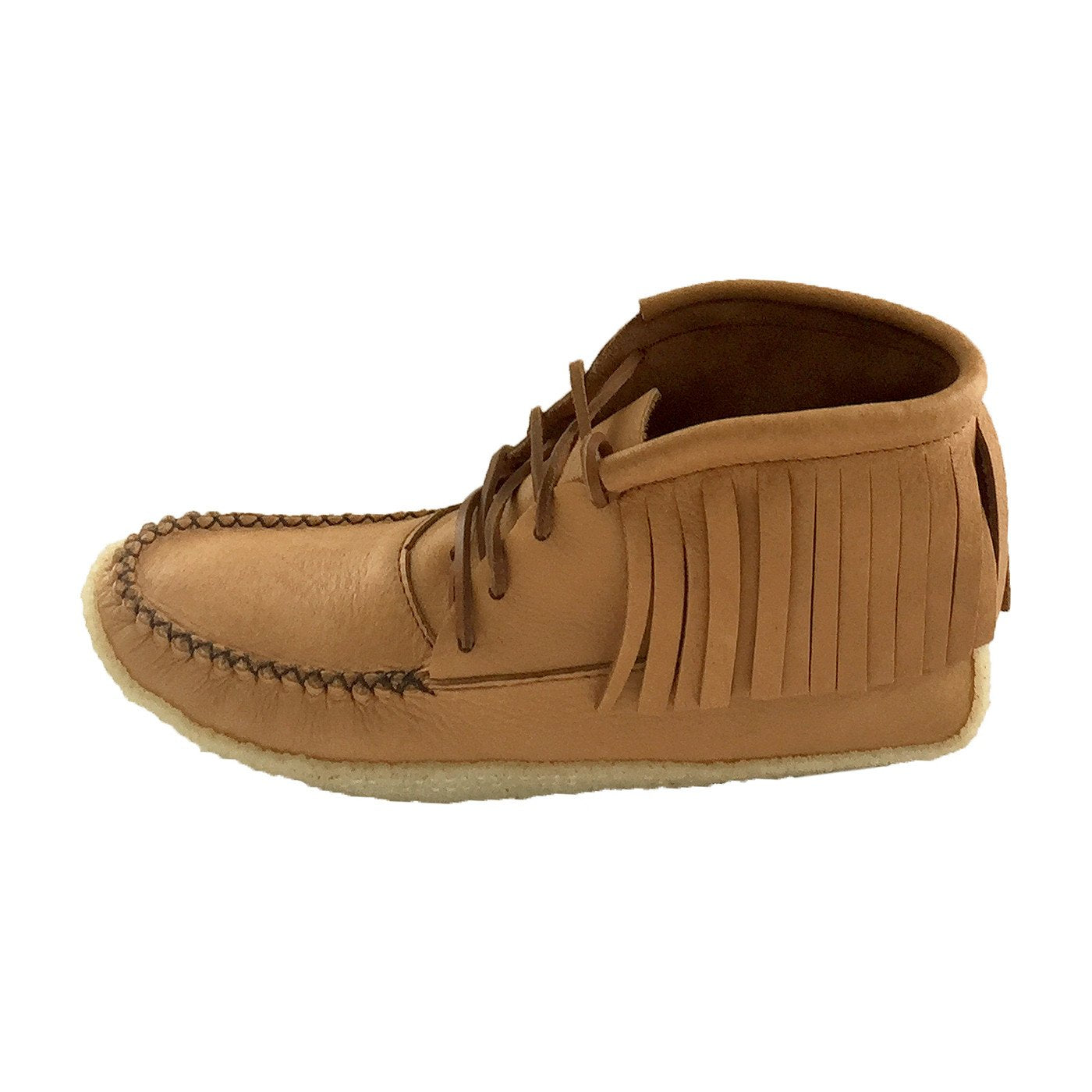 Men's Fringed Ankle Moccasin Boots