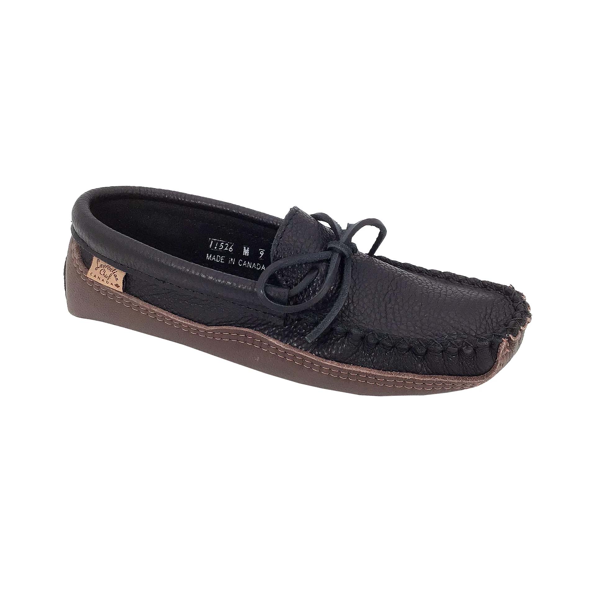 Men's Earthing Moccasins Black Leather (Final Clearance 14 ONLY)
