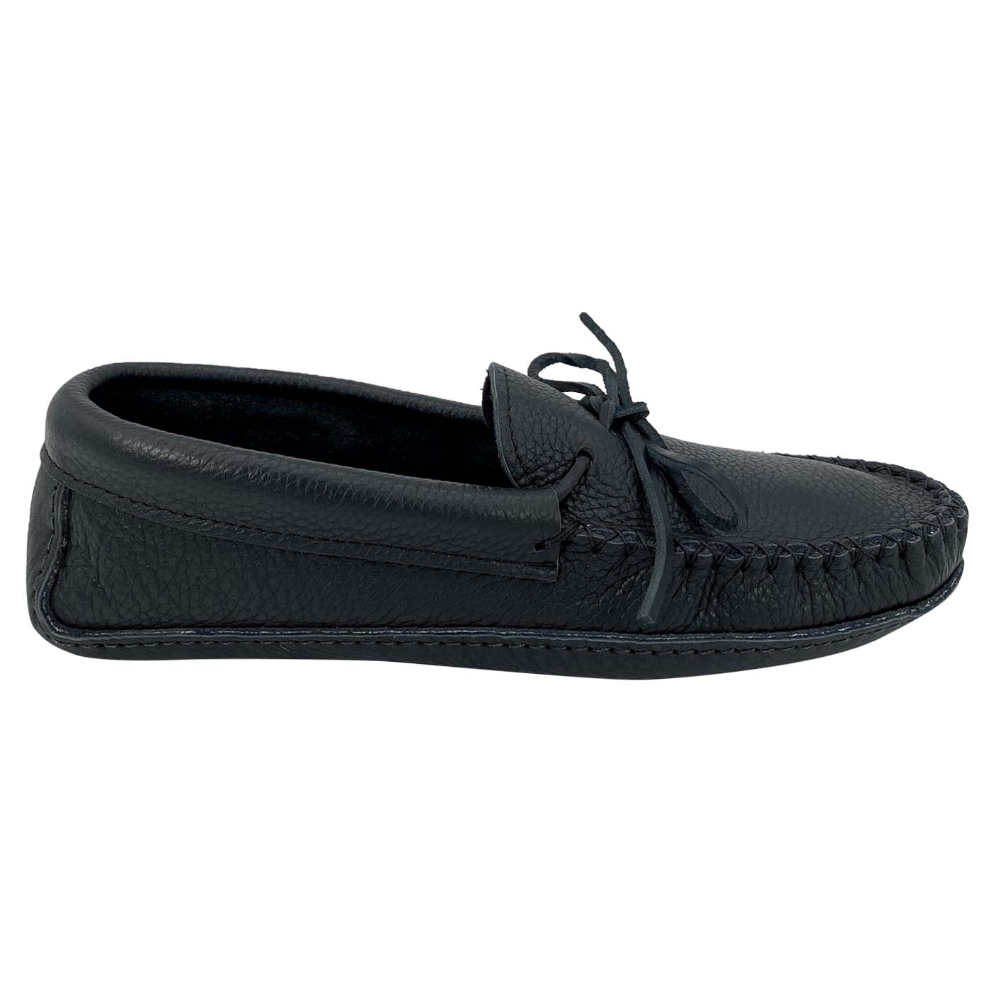 Men's Black Leather Moccasins