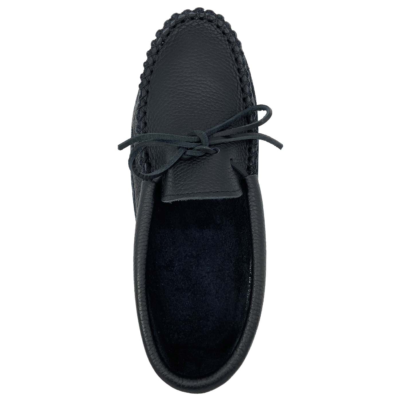 Men's Black Leather Moccasins