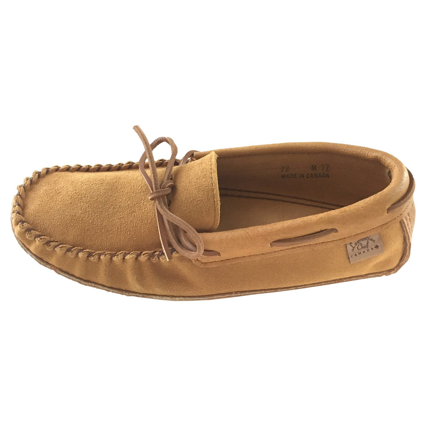 Men's Handmade Genuine Leather & Suede Soft Sole Moccasin Slippers
