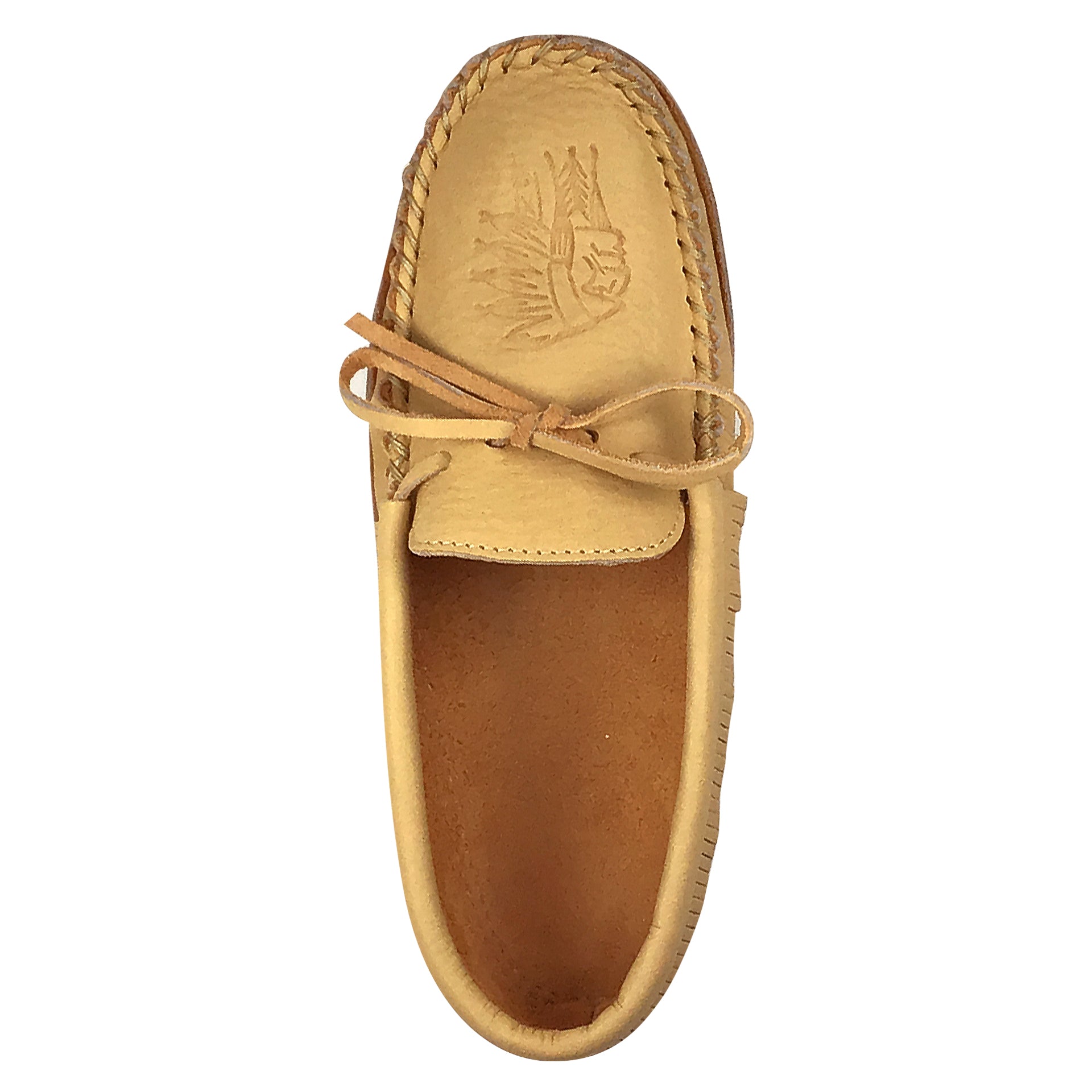Men's Moose Hide Leather Earthing Soft Sole Fringed Moccasin