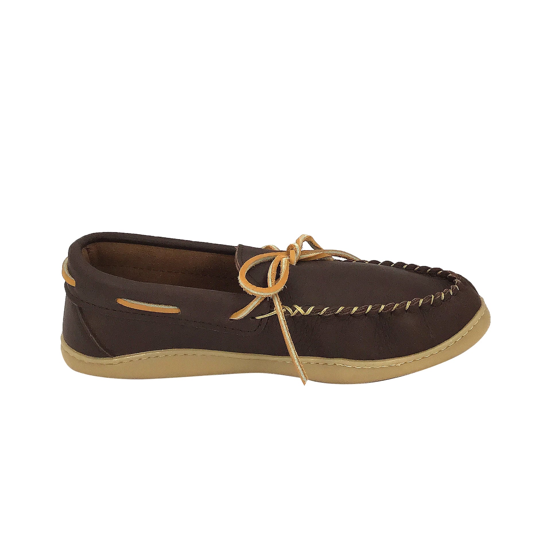 Men s Moosehide Leather Moccasins with Rivet for Earthing Rubber Sole 12
