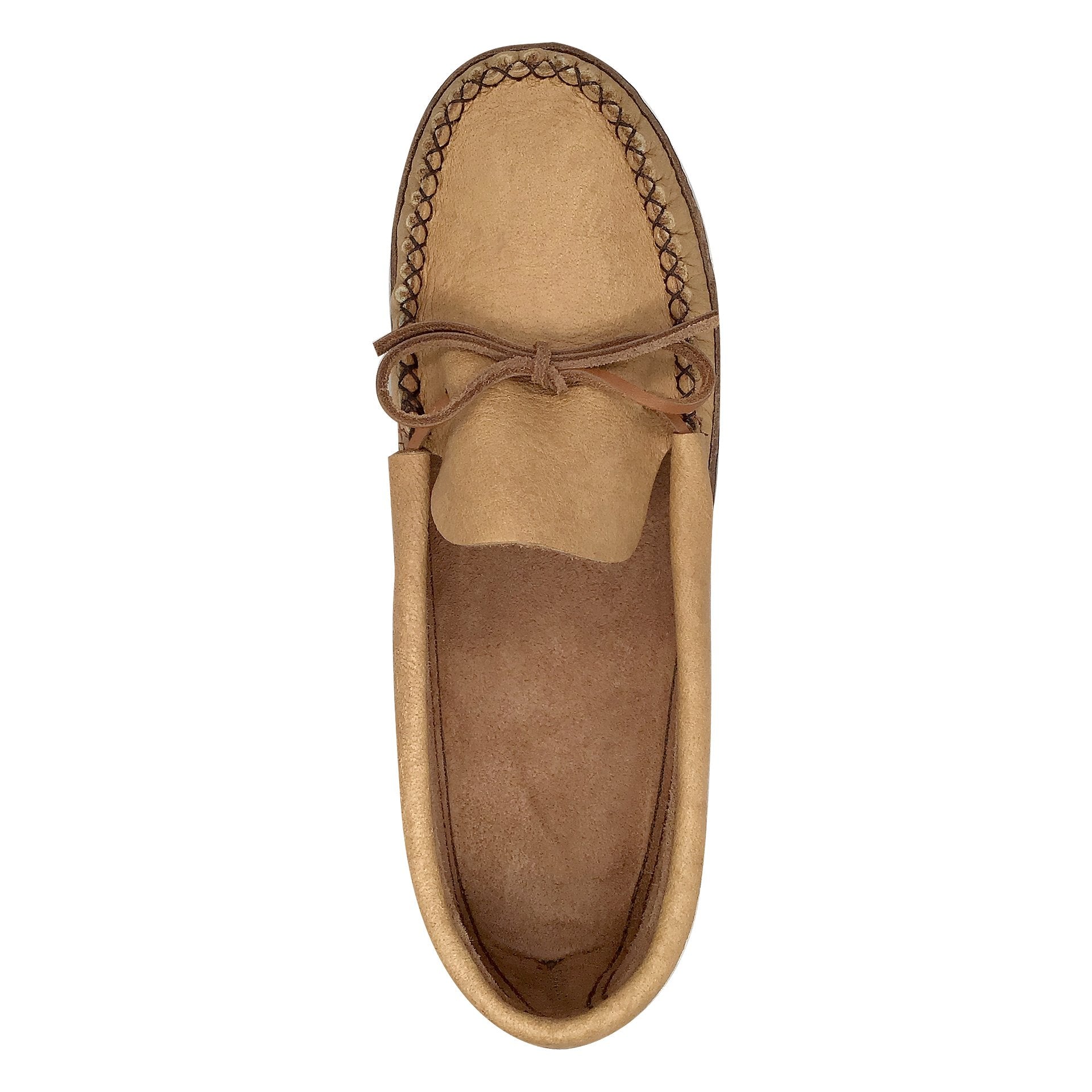 Men's Brown Real Moosehide All Natural Leather Earthing Moccasin Shoes