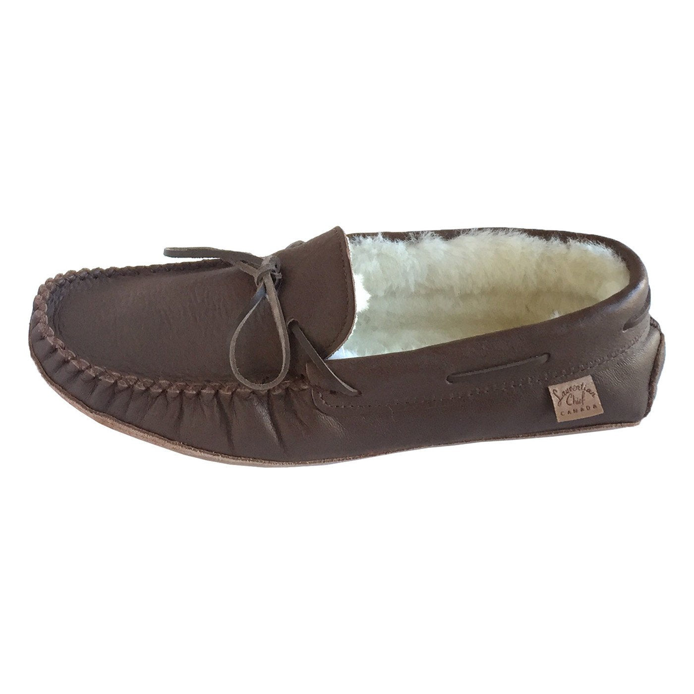 Men's Lined Moose Hide Leather Moccasins