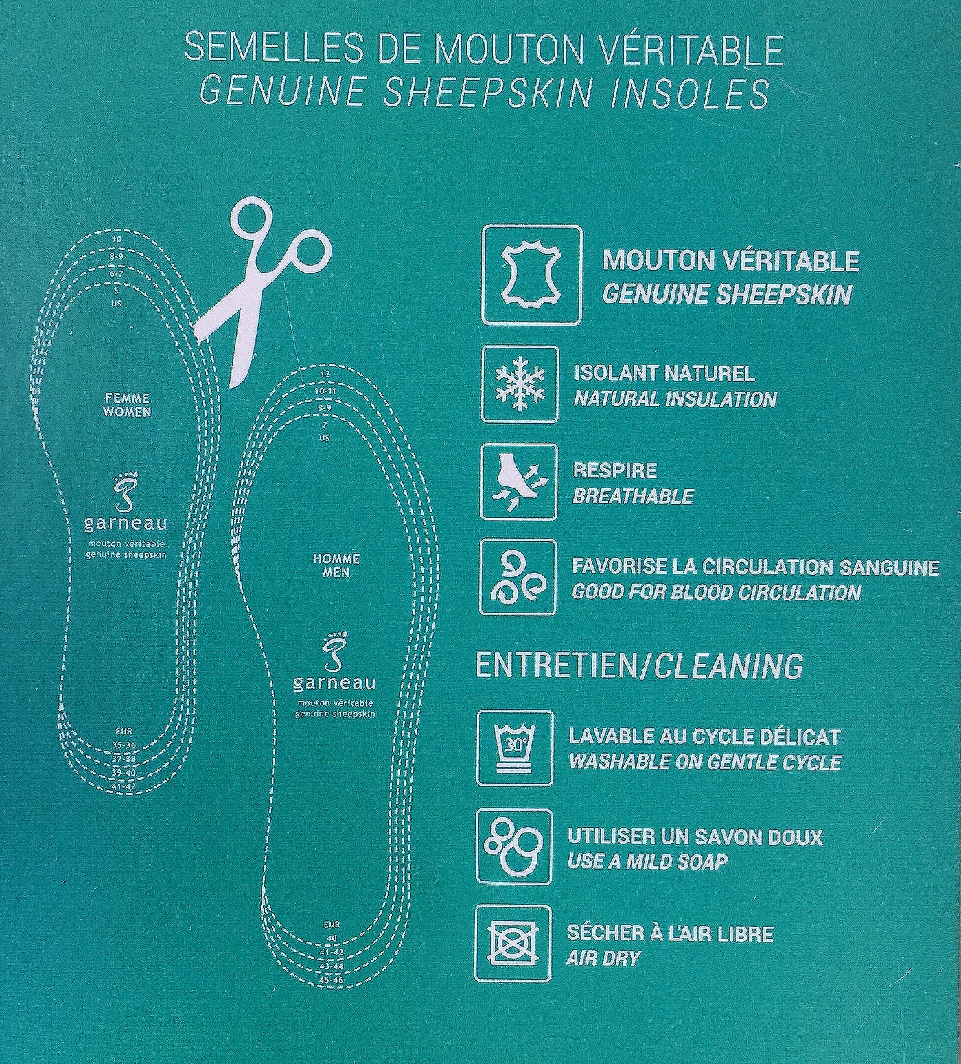 Multi-Size Sheepskin Insoles for Men & Women
