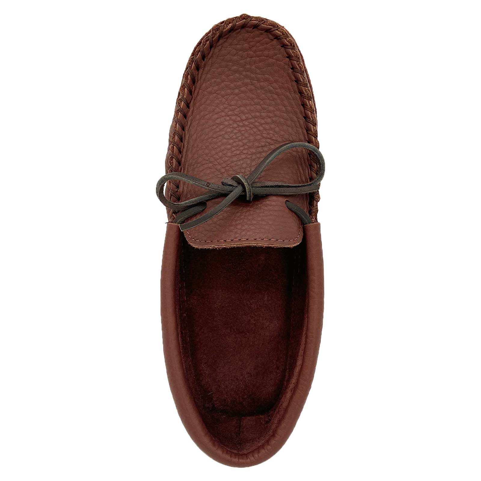 Men's Woodstain Brown Leather Moccasins