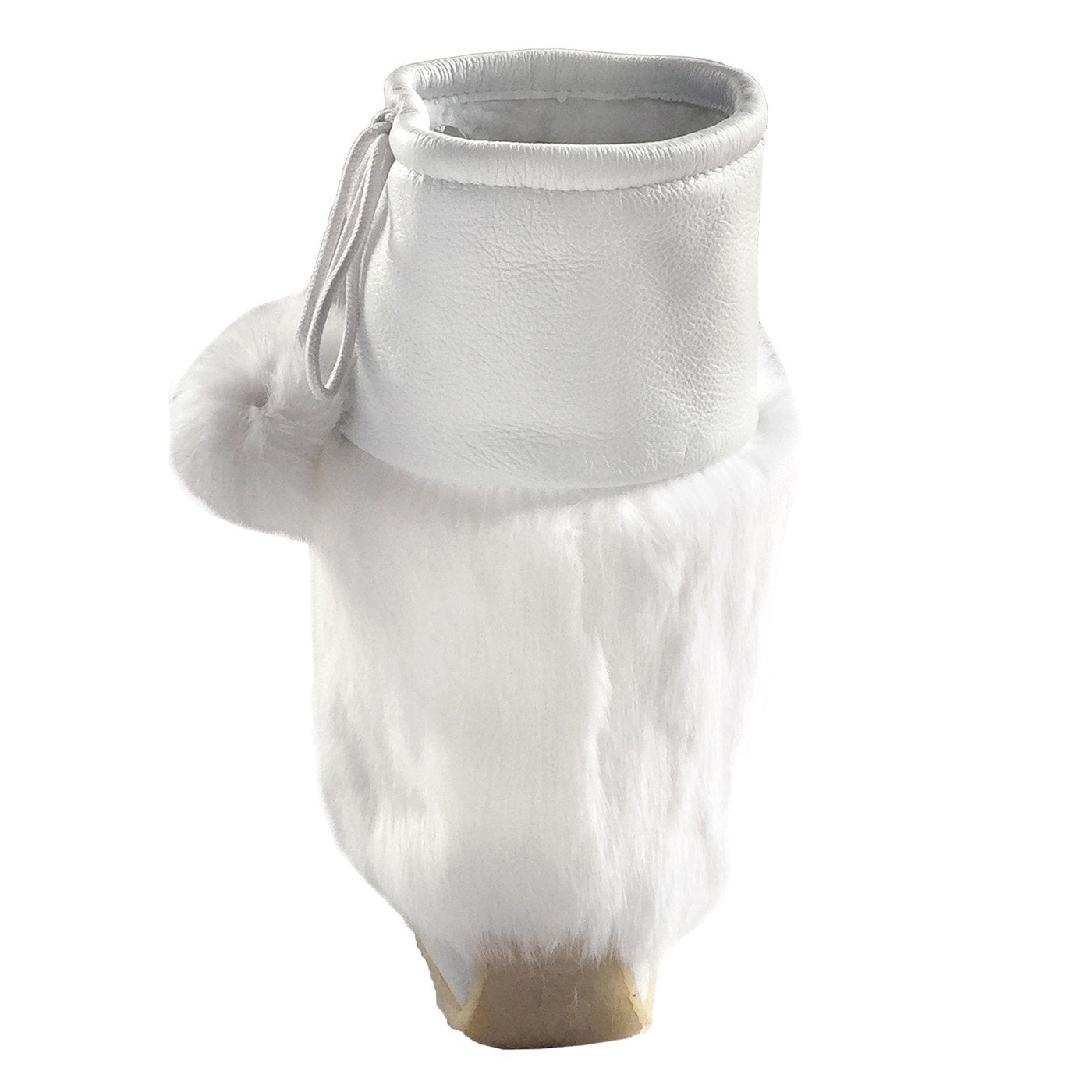 Women's 13" White Leather Mukluks On Sale