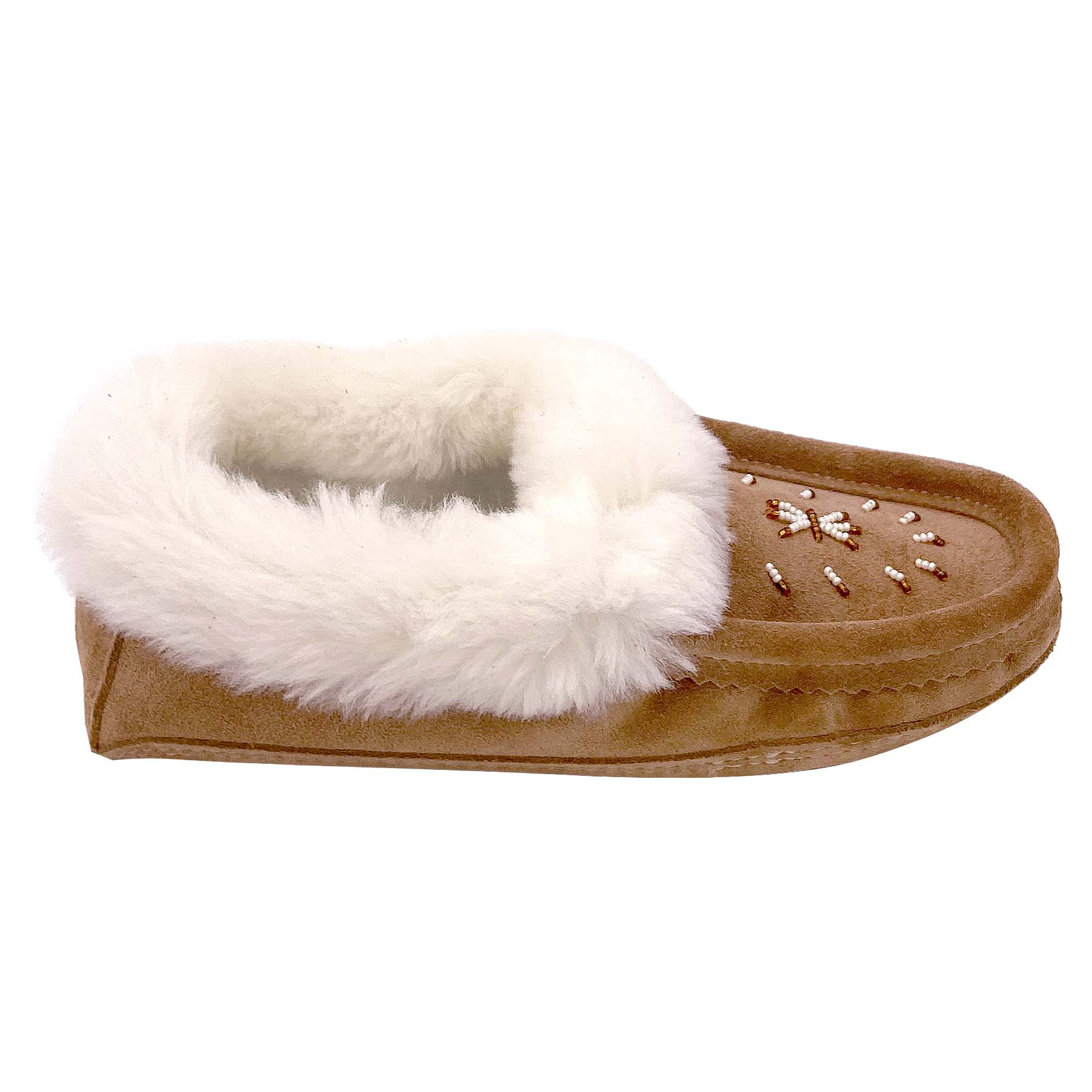 Women's Beaded Fleece Lined Moccasins