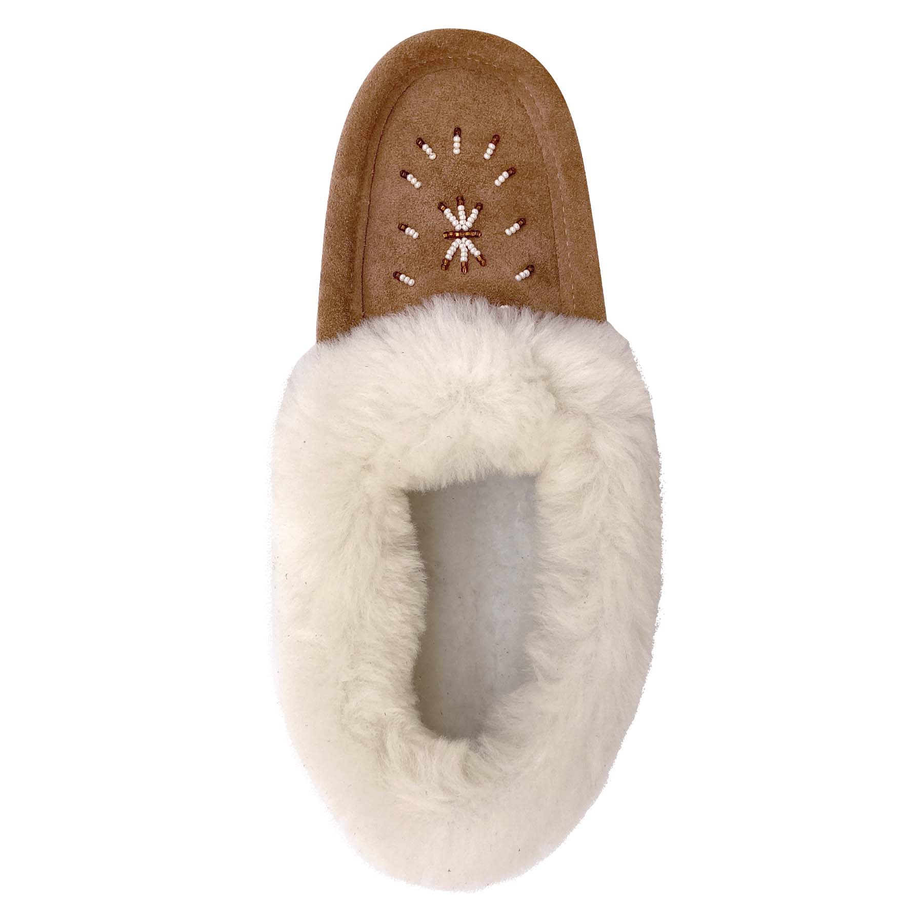 Women's Beaded Fleece Lined Moccasins