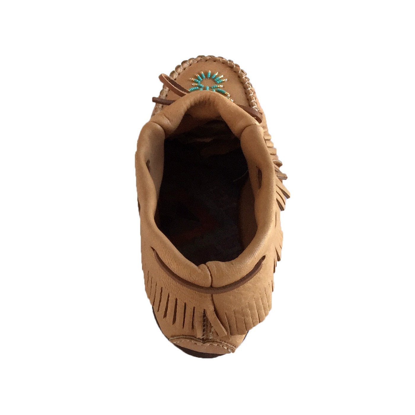 Women's Beaded Moose Hide Leather Moccasin Shoes