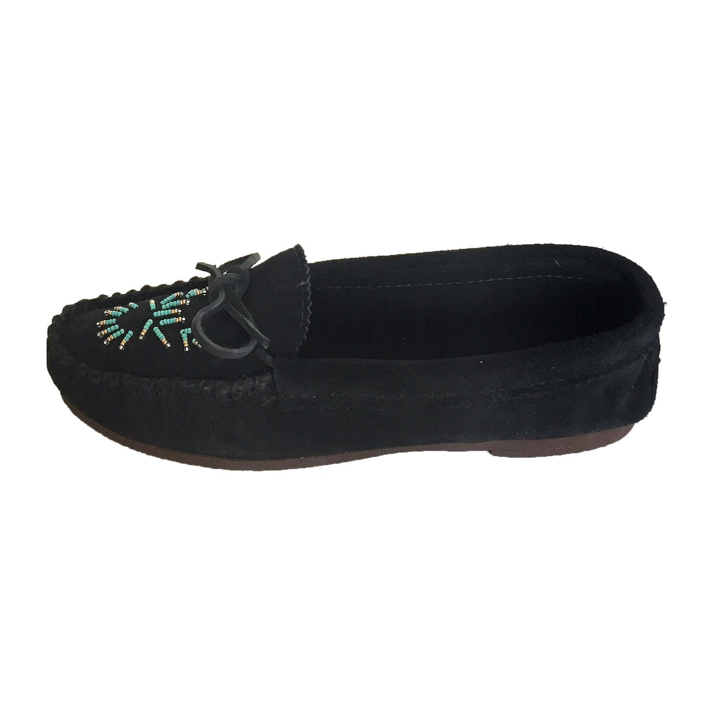 Women's Beaded Suede Moccasin Shoes