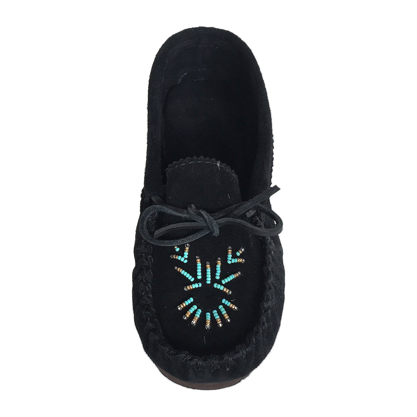 Women's Beaded Suede Moccasin Shoes