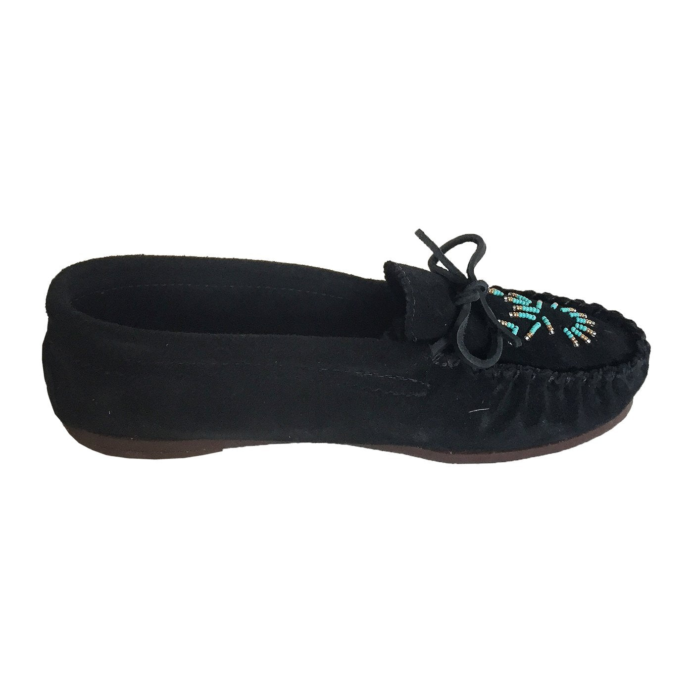 Women's Beaded Suede Moccasin Shoes