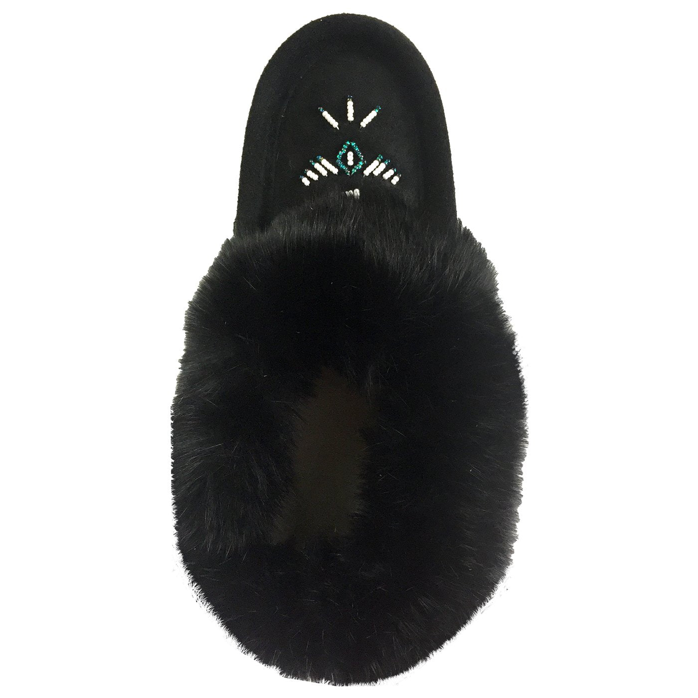 Women's Rabbit Fur Crepe Sole Moccasins