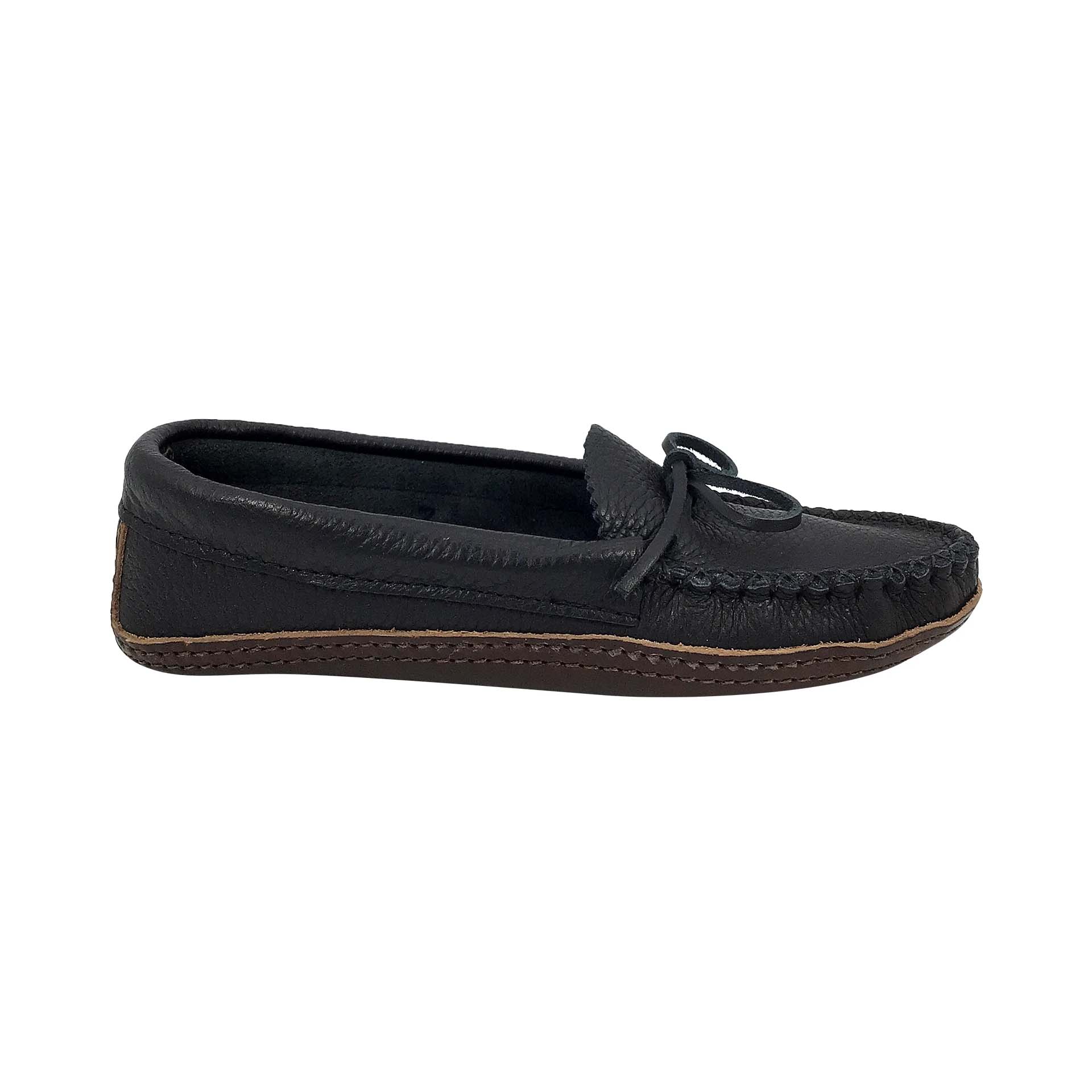 Women's Moose Hide Leather Earthing Moccasin Shoes with Durable Sole