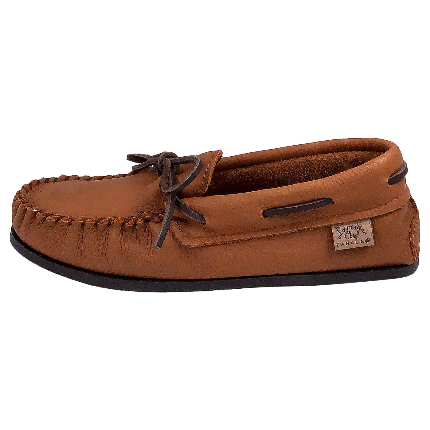 Women's Outdoor Rubber Sole Elk Hide Leather Moccasin Loafer Shoes