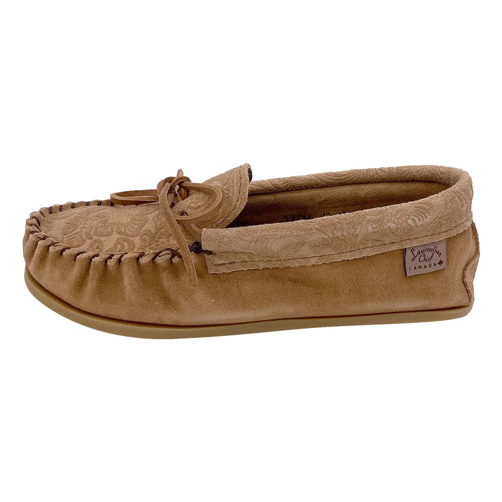 Women's Floral Embossed Moccasin Shoes