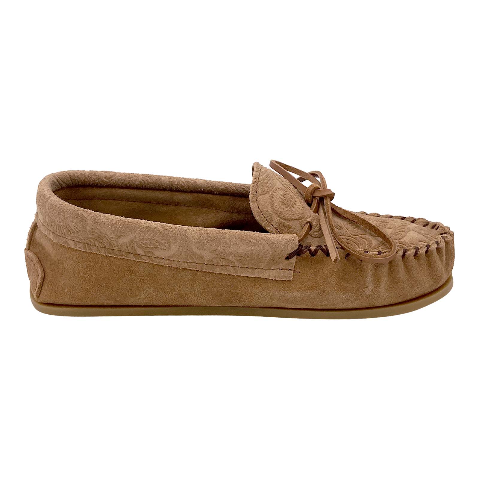 Women's Floral Embossed Moccasin Shoes