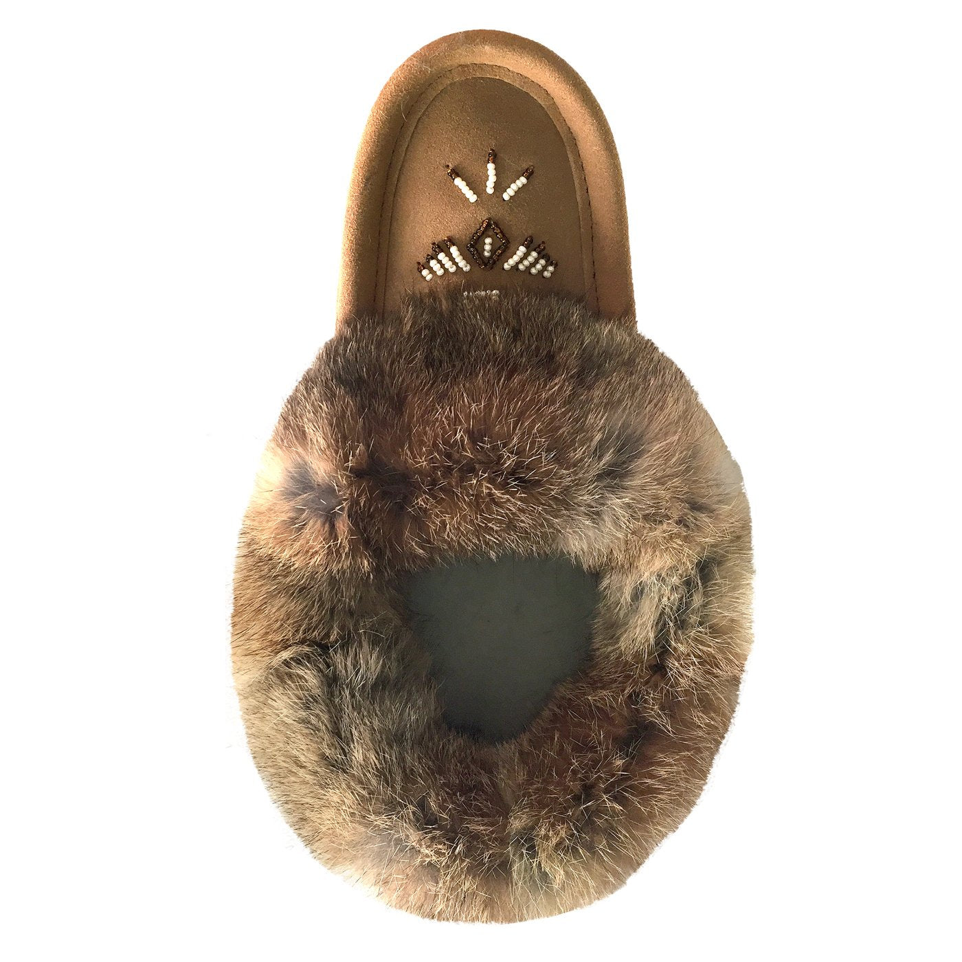 Women's Rabbit Fur Crepe Sole Moccasins