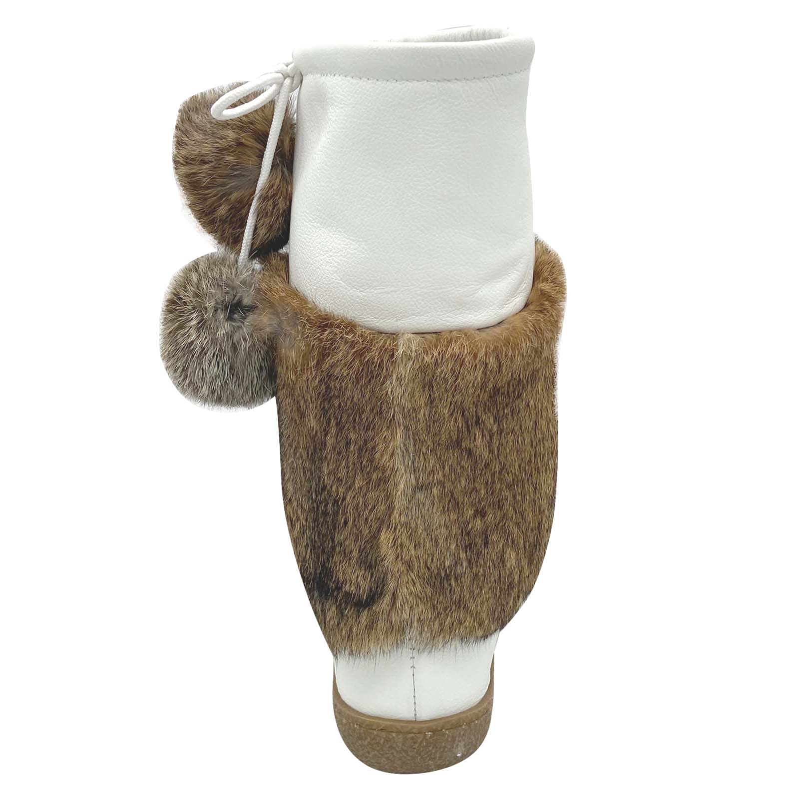 Women's SALE 13" Leather Mukluks with Coyote or Rabbit Fur