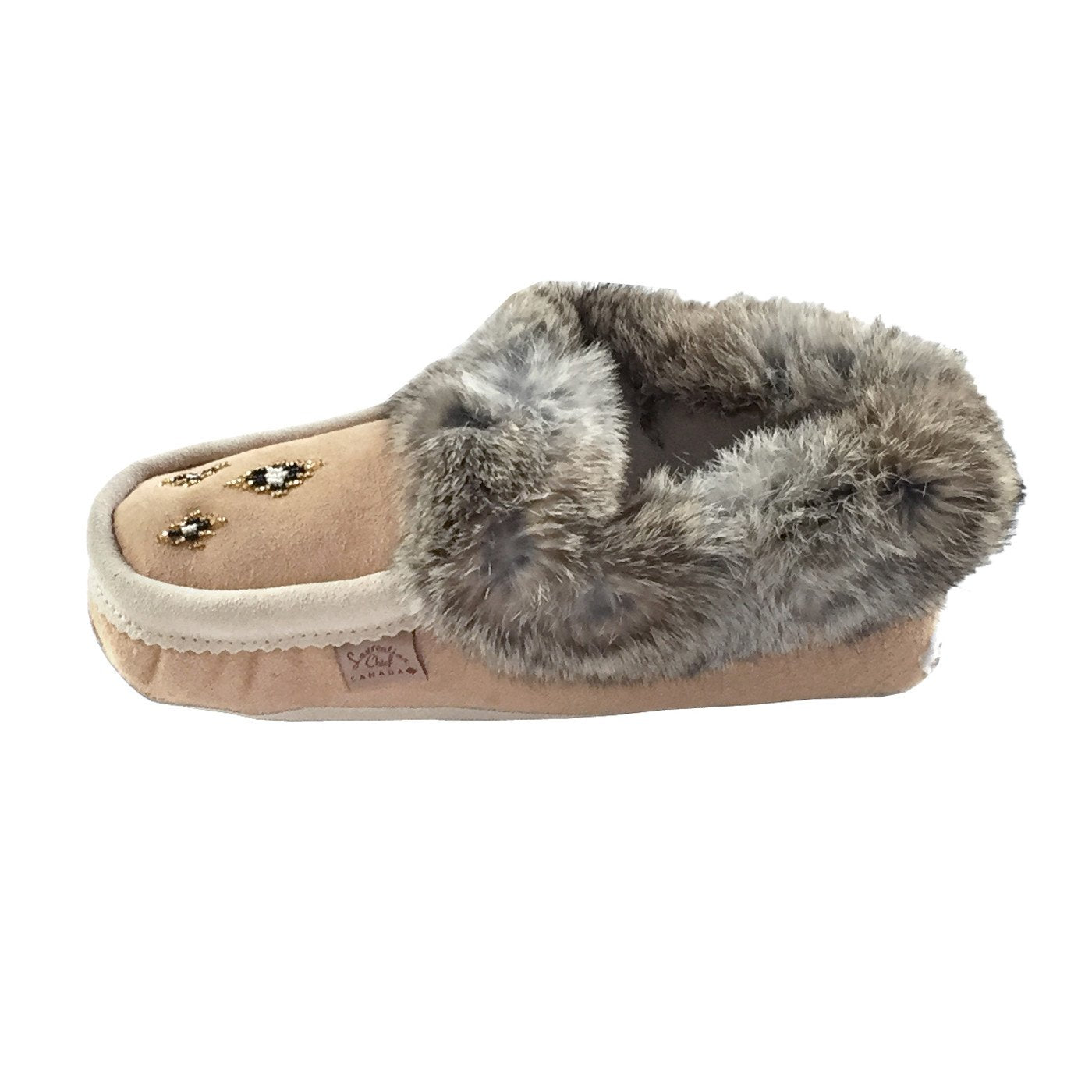 Women's Sheepskin Rabbit Fur Moccasins