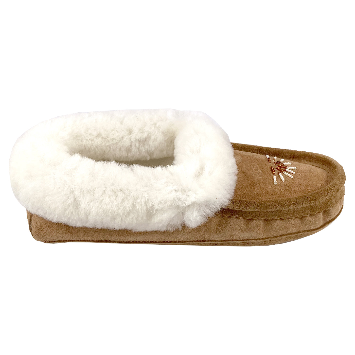 Women's Beaded Sheepskin Moccasins