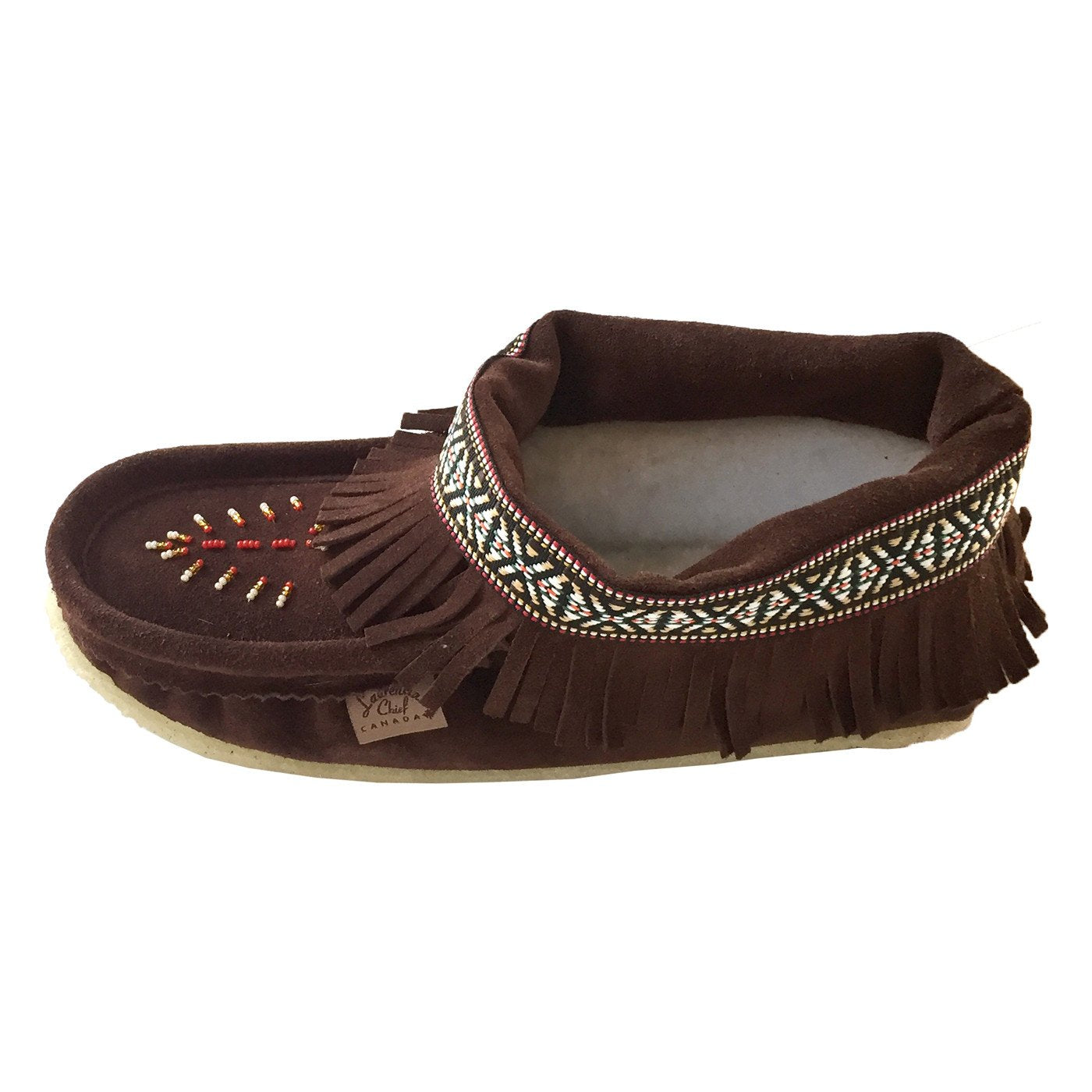 Women's Suede Fringed Lined Moccasin Shoes